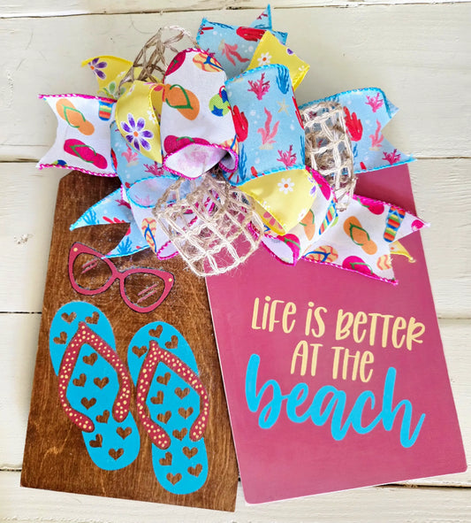 Life is better at the beach Door tags